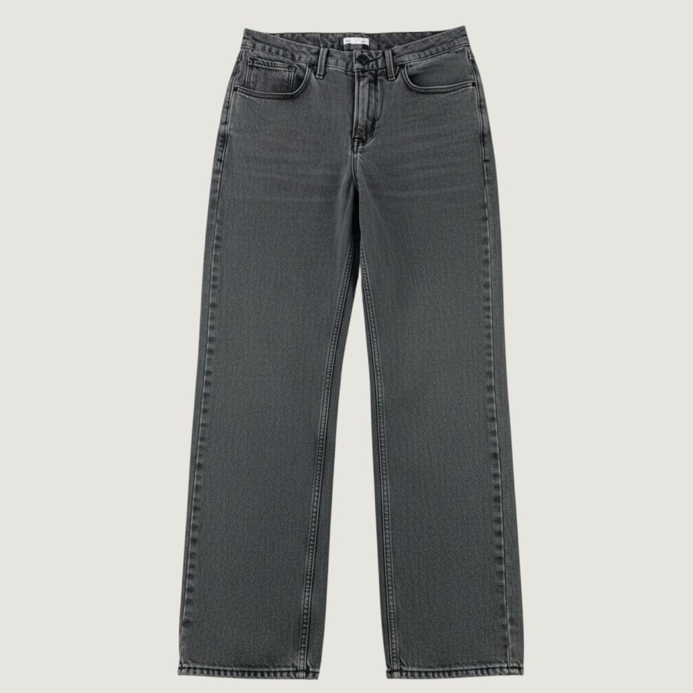 Good American Good 90s Jeans Women 8/29 Gray Black Straight Leg High Rise Loose